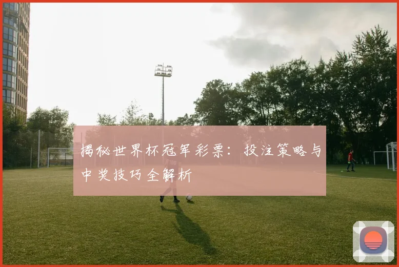 揭秘世界杯冠军彩票:投注策略与中奖技巧全解析
